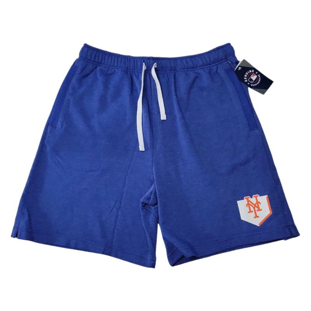 Genuine Merchandise Men's MLB Fleece Lined Drawstring Shorts - NY Mets